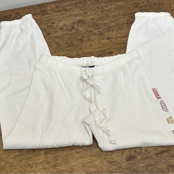 VICTORIA’S SECRET PINK HTF VINTAGE OLD SCHOOL LOVE PINK WHITE LOGO SWEATPANTS S - Picture 7 of 11